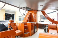 Kinlife Bateau ponton à deux étages fabriqué en usine, croisière de luxe de 20 passagers avec auvent, toilettes et cuisine à vendre