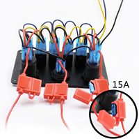 Panneau d'interrupteur à bascule étanche pour bateau marin 6 gangs avec prise USB double 4.2A allume-cigare pour voiture Rv véhicules camion
