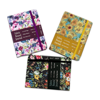 Carnet papier A6 en tissu à couverture rigide, journal imprimé