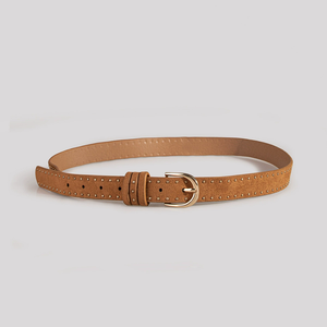 Ceintures en cuir suédé PU noir <span class=keywords><strong>camel</strong></span> pour femmes, nouvelle mode 2025, design vintage avec rivets, boucle en alliage, couleur personnalisable - Product Image 3
