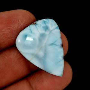 Calidad superior 100% Natural Sky Blue Larimar Cabochon Loose Precious Jewelry Making Gemstones a precios asequibles Venta al por mayor - Product Image 2