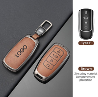 Untuk Chery Omoda Arrizo Tiggo7 8 Plus E5 Jaecoo J7 Lucano Sarung Pelindung Kunci Mobil dari Logam Paduan Seng dan Kulit Premium