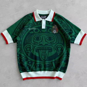 Produttore di T-shirt Polo Personalizzate 100% Cotone Jacquard Lavorato a Maglia per Uomo <span class=keywords><strong>Stile</strong></span> <span class=keywords><strong>Vintage</strong></span> Casual Manica Corta - Product Image 2