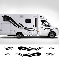 Venta caliente 150cm RV pegatina árbol calcomanía montaña escena coche pegatina bosque vinilo gráfico Kit RV remolque coche deporte DIY Accesorios