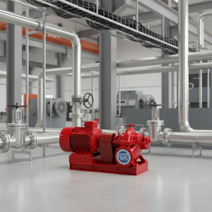 مضخة حريق كهربائية أفقية أحادية المرحلة عالية التدفق وعالية الضغط، مضخة حريق طاردة مركزية للسفن، مضخة تعزيز الحريق للفنادق الشاهقة، تصنيع حسب الطلب - Product Image 1