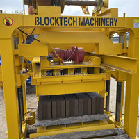 Machine à blocs de béton manuelle QT4-40, machine à briques creuses pour petite usine, facile à utiliser, faible investissement, forte demande au Ghana