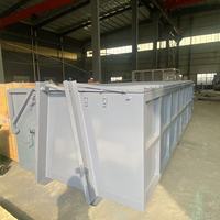 Conteneur à benne basculante rectangulaire en acier galvanisé XINTUO, compatible avec les systèmes de benne basculante pour les déchets de construction