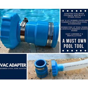 Adaptateur Intex pour tuyau d'aspiration de piscine hors sol 565132, outil de nettoyage de piscine en plastique - Product Image 4