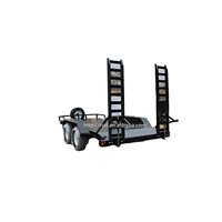 La remorque tandem entièrement soudée résistante d'usine avec abaissent la rampe 4000kg