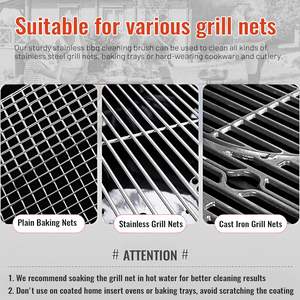 Cepillo y Raspador para Parrilla, Cepillo para Barbacoa con Cerdas de Alambre de Acero Inoxidable Seguras, Cepillo de Limpieza para Parrilla de Varios Estilos (OEM/ODM) - Product Image 6