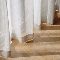 Rideaux en tulle de haute qualité avec motif plissé moderne, rideaux de fenêtre de luxe à œillets pour bureaux et villas