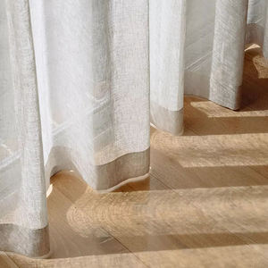 Rideaux en tulle de haute qualité avec motif plissé moderne, rideaux de fenêtre de luxe à œillets pour bureaux et villas - Product Image 1