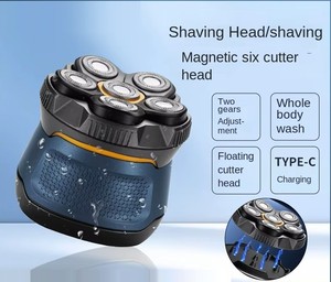 6-Đầu Không Dây Từ 6D Dao Cạo Điện Ướt/Khô Nhanh Chóng Cạo Râu hói Người Đàn Ông Của Đầu Hộ Gia Đình Sử Dụng Nổi Quay Máy Cạo Râu Điện - Product Image 5