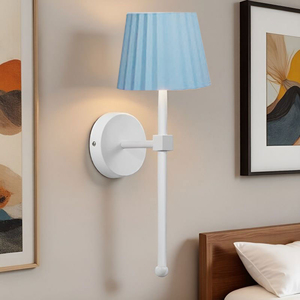 Lámpara de Pared Escandinava con Campana de Bronce y Pantalla de Cristal, LED E26, Control de Interruptor, Luz Blanca Cálida para Sala de Estar, CRI Ra90 - Product Image 1