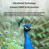Projecteur DLP Optoma JEV9160 pour cinéma maison 4K Ultra HD et jeux 240 Hz, compatible HDR HLG, portable, 3400 lumens pour lampe au mercure