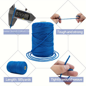 Bán Buôn Đầy Màu Sắc Tường Trang Trí Macrame Dây DIY Handmade 2-20Mm Bện Dây Xoắn Dây 250 Gram Mỗi Cuộn - Product Image 2