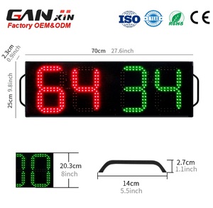GANXIN 8-In LED fútbol portátil electrónico cambio de jugador tablero de visualización 1 lado árbitro sustitución tableros equipo - Product Image 3