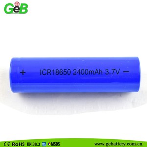 GEB de 18650 3,7 V 2400 mAh li-ion battery cell/best quality and 3,7 V 18650, 2400 mAh rechargeable li-ion battery, Bundles de s lithium battery - Product Image 2