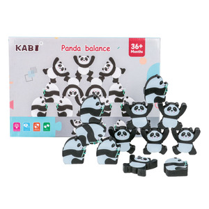 Vendita calda <span class=keywords><strong>giochi</strong></span> creativi simpatico Panda Balance Puzzle giocattoli educativi in legno Building Blocks per bambini - Product Image 5