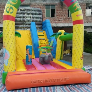 Inflables de Oriente, <span class=keywords><strong>Tobogán</strong></span> de parque Safari inflable personalizado popular caliente, <span class=keywords><strong>tobogán</strong></span> de parque zoológico inflable de bosque salvaje con arco - Product Image 3