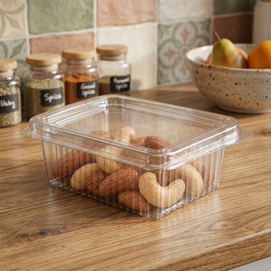 Crystal-clear PET PET Hinge Box, 200 ML / 6 OZ Capacity, PET Hinge <b>Container</b> Range - Wholesale PET Hinge Boxes for bakery, <b>sweet</b> - Product Image 3