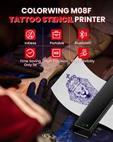 Phomemo M08F imprimante de tatouage sans encre imprimante à pochoir thermique imprimante thermique à dents bleues machine de transfert de tatouage tatouage
