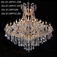 Lustres en cristal de luxe de style Marie-Thérèse, luminaire suspendu, tailles de lampes personnalisées pour grand hall d'hôtel, hall d'entrée, escalier