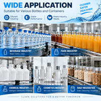 Automatic Inline Bottle Washer Stainless Steel Rinse Machine With PLC Control for Beverage Industry