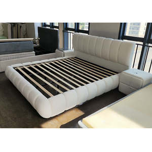 <span class=keywords><strong>Lit</strong></span> de rangement réglable moderne et minimaliste <span class=keywords><strong>en</strong></span> tissu, idéal pour appartement, avec cadre <span class=keywords><strong>en</strong></span> bois de <span class=keywords><strong>pin</strong></span>, tailles double/king size - Product Image 1