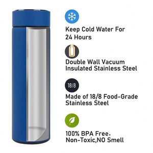 Double Wall Vacuum Flask Stainless Steel Outdoor Sport Led 2024 <b>Smart</b> Water Bottle With Reminder to Drink Water - Product Image 4