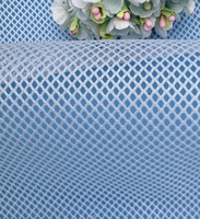 Tissu en maille de nylon 100% blanc, respirant, léger, 52 g/m², 1 mm, pour robes de soirée et robes à paillettes, tissu en tulle, tissu en dentelle