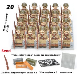 Mini figurines militaires de l'arme de la seconde guerre mondiale ensemble de blocs de construction soldats allemands SWAT modèles soviétiques américains armée Mobile éducative - Product Image 2