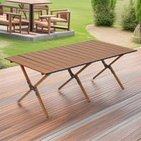 Table de camping pliante moderne et durable en acier au carbone, portable, avec sac de transport étanche pour la plage, les pique-niques, la pêche, le parc, l'hôtel