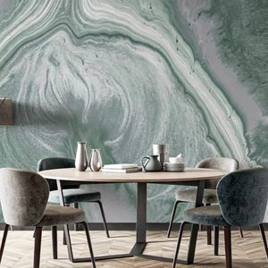 <span class=keywords><strong>Papier</strong></span> <span class=keywords><strong>peint</strong></span> mural <span class=keywords><strong>Art</strong></span> déco en marbre <span class=keywords><strong>vert</strong></span>, texture tourbillonnante, <span class=keywords><strong>art</strong></span> fluide, pour chambre à coucher, salon, décoration personnalisée pour la maison - Product Image 3