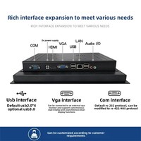 10/12/15/17/19-Zoll Industrielles Steuerungsdisplay Windows 8 1920x1080 Auflösung Wandmontierte Eingebettete Touch-All-in-One-Maschine 250