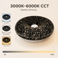 Lampe de nuit LED en forme d'étoile évidée, projecteur tactile 3 couleurs, rechargeable Type-C, intensité réglable, moderne, pour mur ou bureau