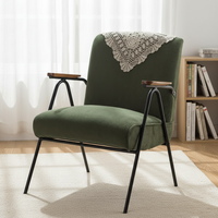 Fauteuils de salon en cuir confortables et durables, design moderne et décontracté avec pieds en métal robustes, meubles pour la maison