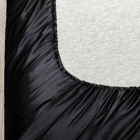 Ensemble de literie en soie simulée de style américain, 4 pièces, housse de lit, taie d'oreiller