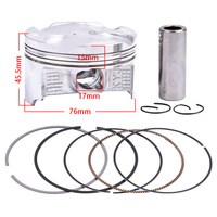 STD 76 mm Moto Moteur Accessoires Pièces Piston et Anneau Ensemble pour Honda CRF300 CBR300 CMX300 13101-K33-D00