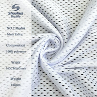 Tela de Malla de Poliéster para Ropa Deportiva, Transpirable, Elástica, con Patrón Jacquard para Impresión por Sublimación y Forro