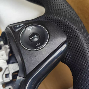 <span class=keywords><strong>พวงมาลัย</strong></span>รถยนต์แบบมัลติฟังก์ชั่นสำหรับ Honda Fit GK5 2014-2020 CRV Civic สีดำ หนังแท้แบบมีรูระบายอากาศ - Product Image 3