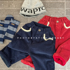 Nuovi Arrivi Invernali 2026 per Bambini: <span class=keywords><strong>Pantaloni</strong></span> Invernali in <span class=keywords><strong>Velluto</strong></span> <span class=keywords><strong>a</strong></span> <span class=keywords><strong>Coste</strong></span> Lavato Stile Coreano con Elastico in Vita Imbottito per Ragazze - Product Image 3
