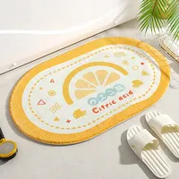 Kleine, frische, ovale, maschinell gefertigte Fußmatten, weiche Teppiche mit Blumenmuster, Teppiche für den Hauseingang, Schlafzimmer, Toilette, Badezimmer, Tür, saugfähig