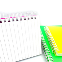 Coque spirale pour ordinateur portable, Notebook A4/A5/A6, personnalisé, de haute qualité, couleur néon PP