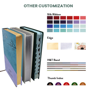 Couverture <span class=keywords><strong>en</strong></span> cuir PU souple gaufrée <span class=keywords><strong>en</strong></span> gros, fabricant professionnel, impression personnalisée, <span class=keywords><strong>livre</strong></span> de la Sainte Bible chrétienne - Product Image 1