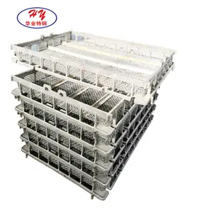 Customized Heat Treatment Heat Resistant Steel Baskets And Trays For Steel Mills