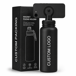 Borraccia Termica in Acciaio Inox con Supporto Magnetico per Telefono e Logo Personalizzato, per Palestra, Sport, Viaggi e Campeggio - Product Image 1