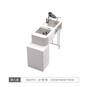 Muebles para Salón de Belleza LE, Juego de Mesa y Silla para Manicura Estilo Crema, Mesa de Manicura Multifuncional y Económica - Product Image 4