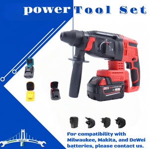 <span class=keywords><strong>Martillo</strong></span> Eléctrico de Iones de Litio de Alta Resistencia Compatible con Baterías <span class=keywords><strong>Milwaukee</strong></span>, <span class=keywords><strong>Martillo</strong></span> Demoledor Eléctrico de Alta Potencia para Concreto, Taladro de Impacto - Product Image 1