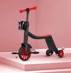 Tricycle Équilibré en Aluminium pour Enfants 3-en-1 avec Roues en PP, Trottinette et Vélo d'Équilibre Pliable pour Tout-petits - Product Image 2